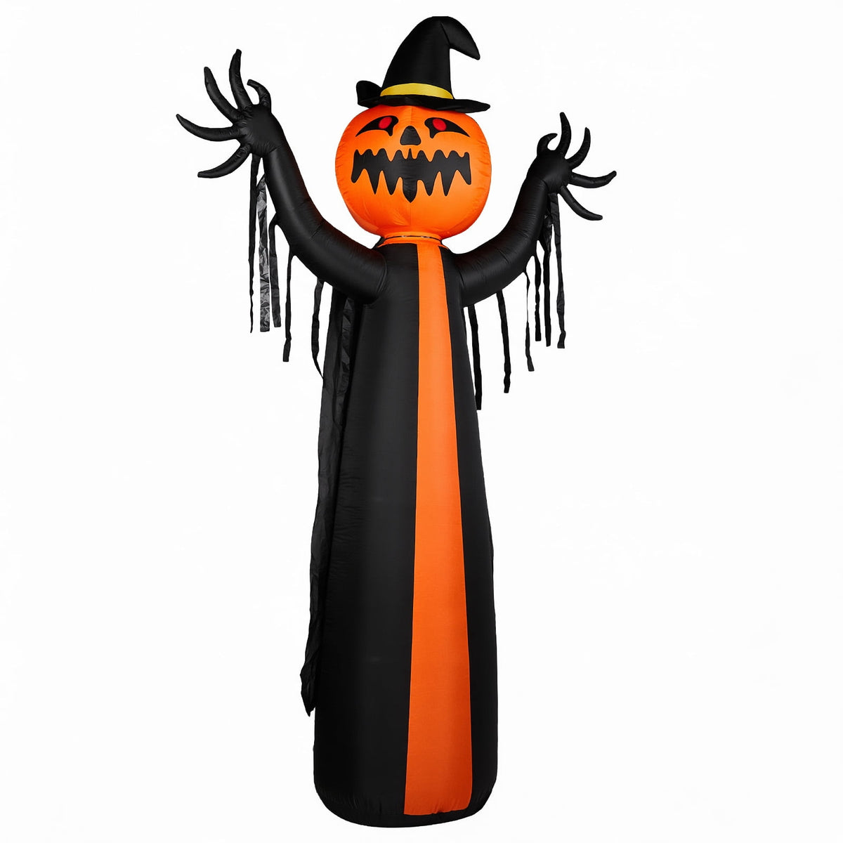 10ft Halloween Inflatable Pumpkin Ghost with Rotatable Head and 6 LED Lights