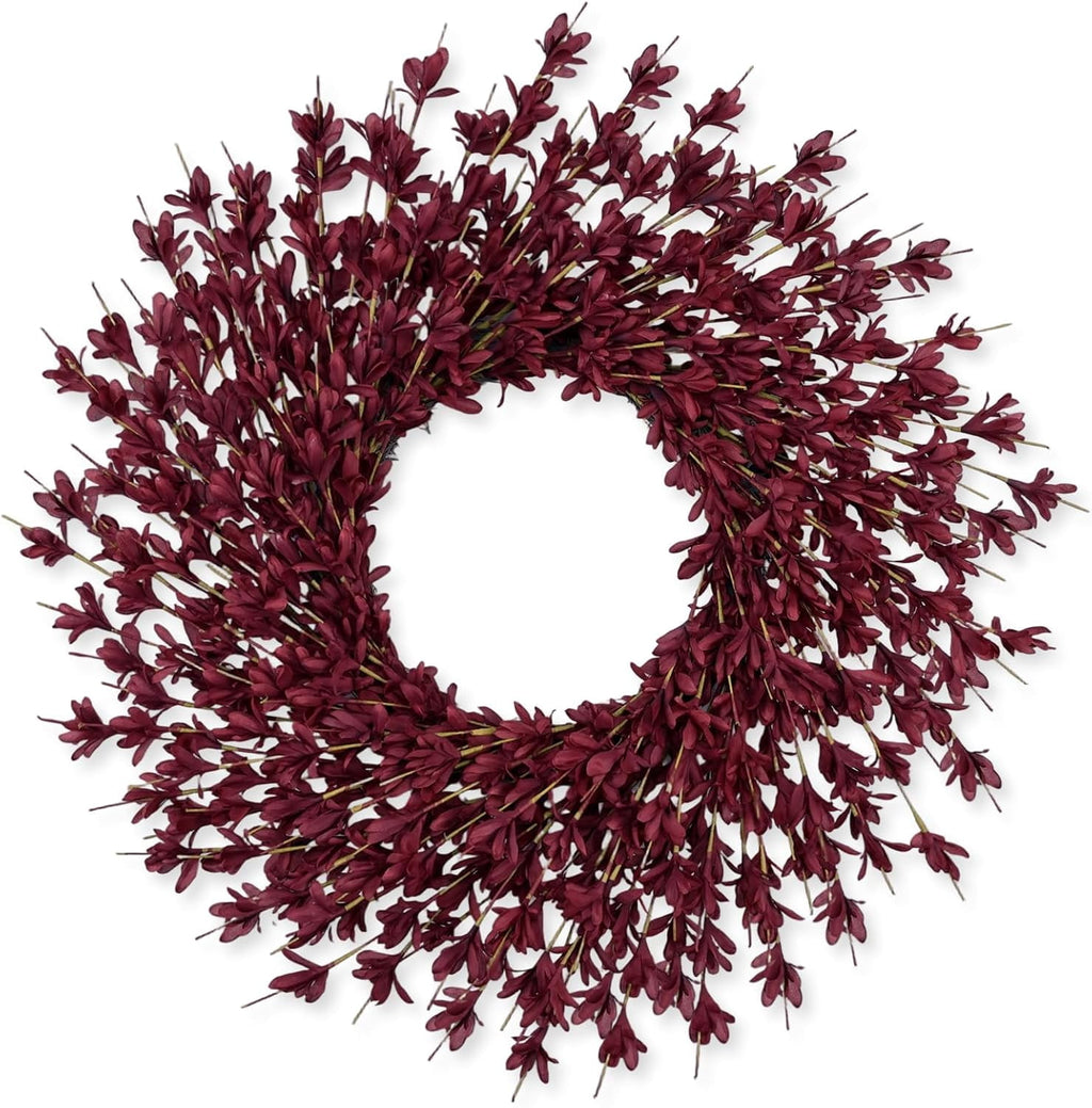 26 Inch Realistic Fall Wreaths for Front Door Outside Autumn Wreath Outdoor Indoors Fall Decorations for Home Thanksgiving Halloween Holiday Decorations Clearance for Wall Porch Door (Wine Red)