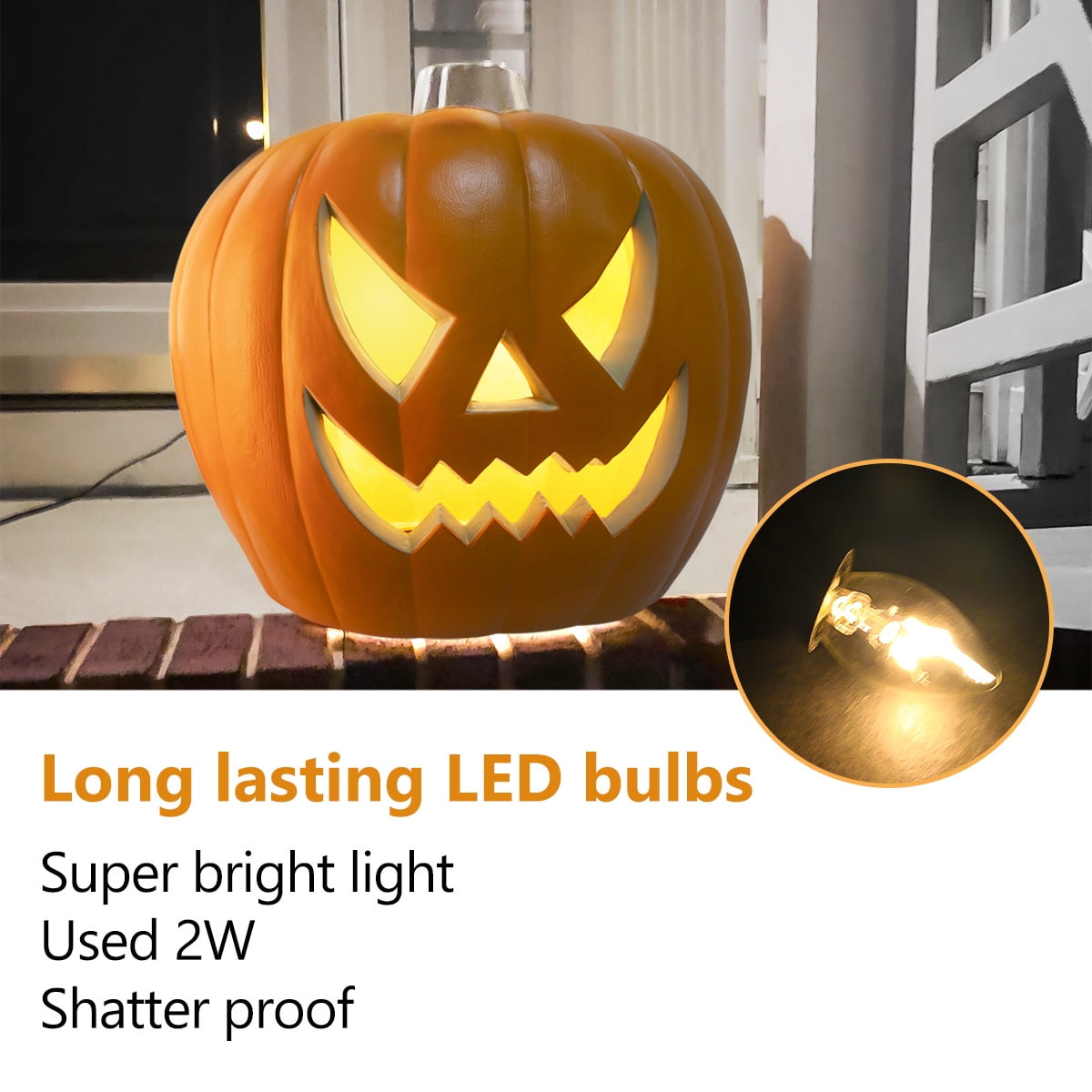 StarQualityBargain 21 inch Light Up Jack O Lantern, Pre-Lit Halloween Pumpkin Decoration for Indoor Outdoor Porch Yard and Party