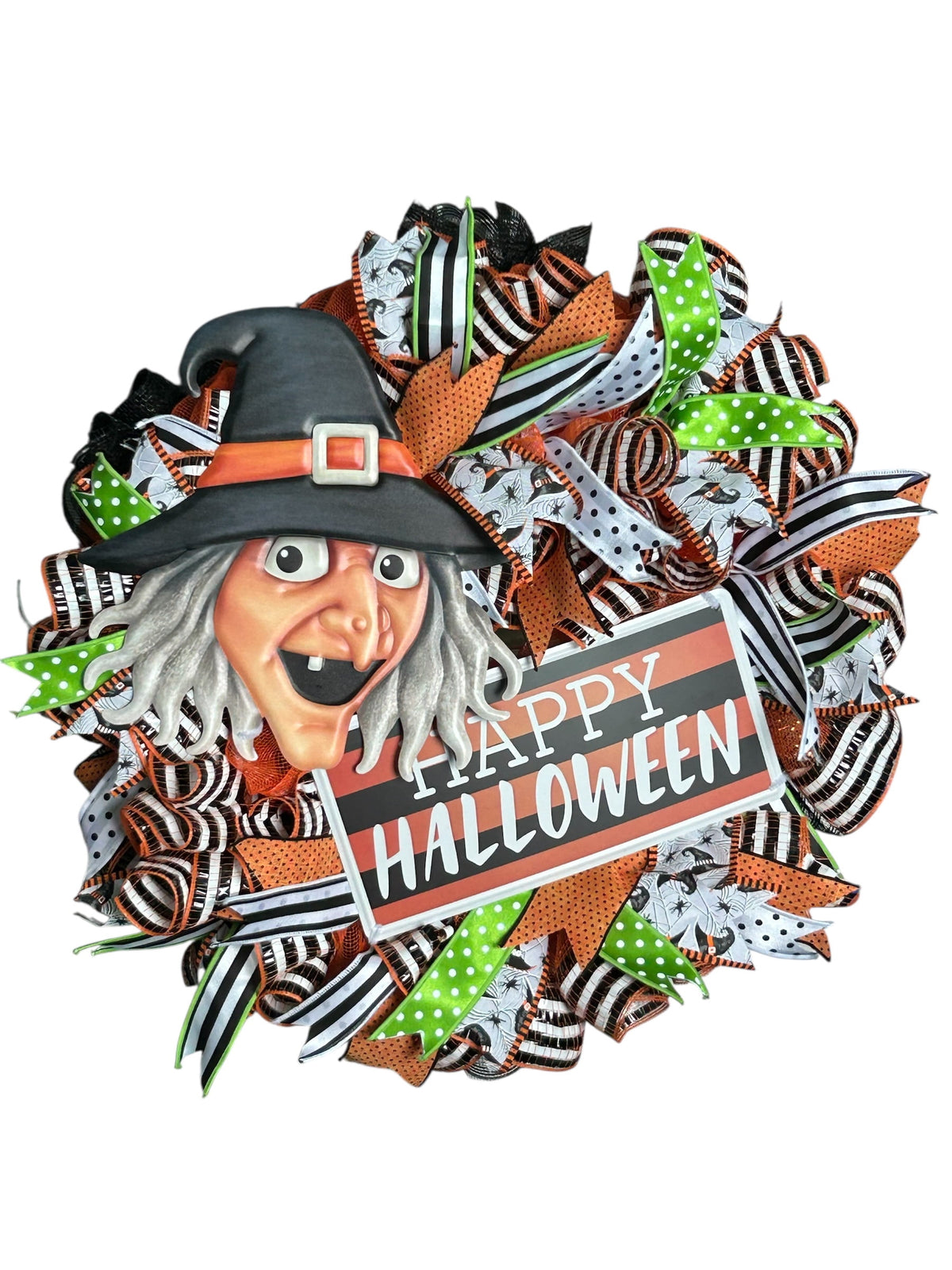 Happy Halloween Wreath, Witch Wreath, Halloween Decor