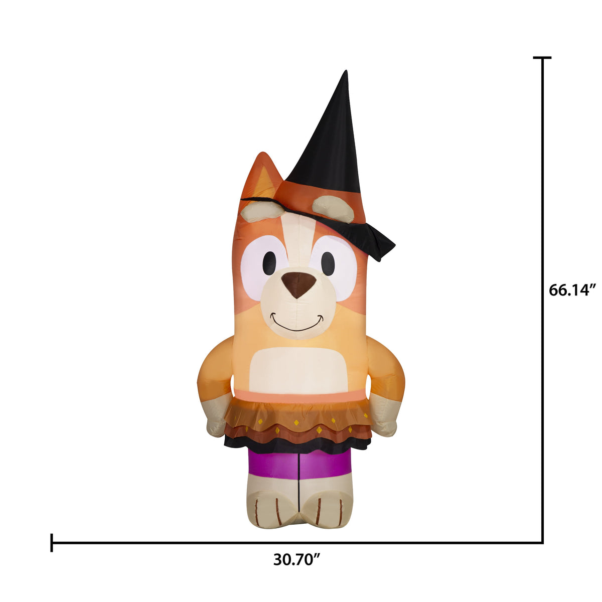 Airblown Halloween Yard Inflatables Light Bingo as Witch from Bluey BBC, 5.5 ft