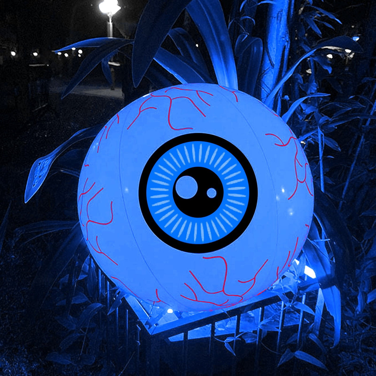 Halloween Decoration Outdoor, 16 Inch RGB LED Inflatable Eyeball Decor Waterproof Remote Control Gothic Spooky Light for Tabletop Porch and Yard Seasonal Displays
