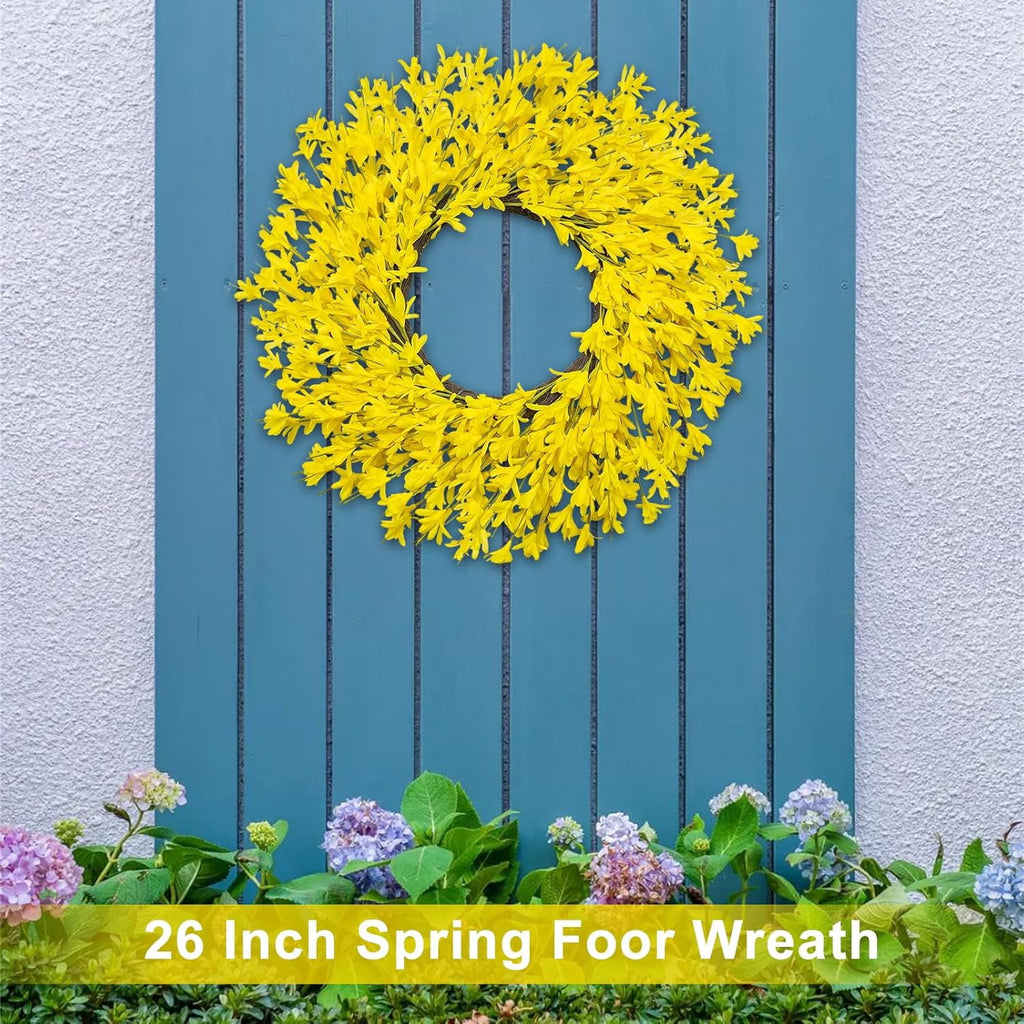 26 Inch Realistic Fall Wreaths for Front Door Outside Autumn Wreath Outdoor Indoors Fall Decorations for Home Thanksgiving Halloween Holiday Decorations Clearance for Wall Porch Door (Wine Red)