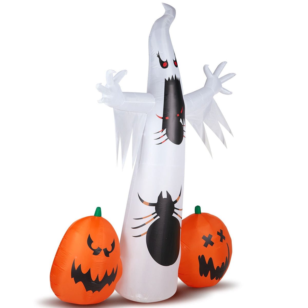 11.8FT Halloween Inflatable Ghost Spider Pumpkin Decoration with LED Lights for Yard Garden Party