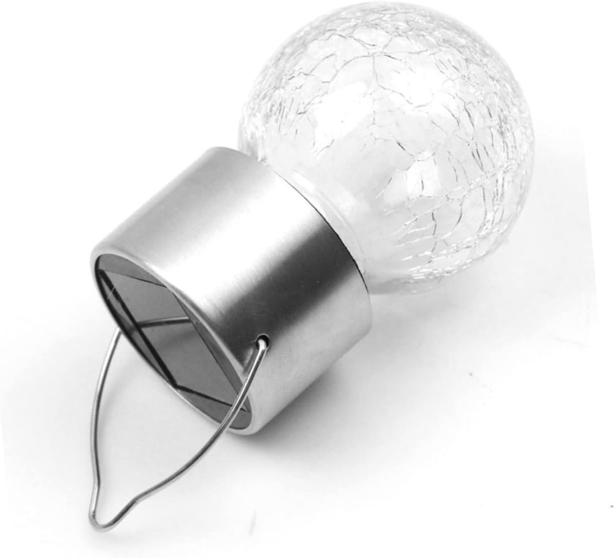 LINLIN Glass Pendant Light 8pcs Solar Lantern Outdoor Pendant Lights Lantern Chandelier Crackle Glass Globe Solar Lights Glass Solar Lights Outdoor Light Balls Hanging Crack Ball Lamp