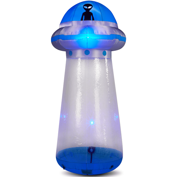 COTINSE 9 FT Halloween Inflatable UFO Yard Decoration with Built-in LEDs, UFO Halloween Decorations Outdoor Blow Up Lawn Decor
