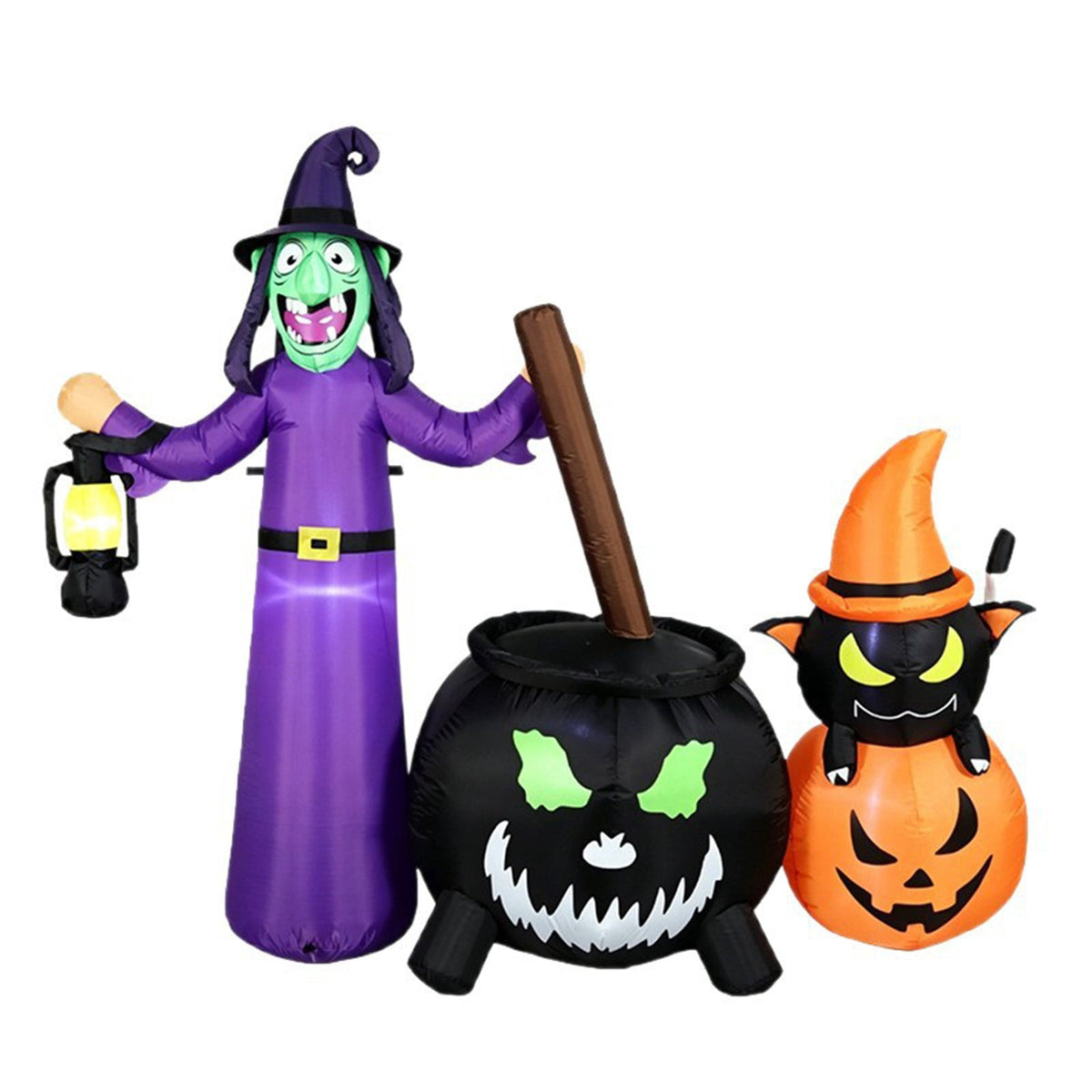 Halloween Inflatables Witch Outdoor Decorations, Outdoor Blow Up Decor for Yard, Party Decoration Inflatable Blow Ups for Yard Outside Halloween Decor
