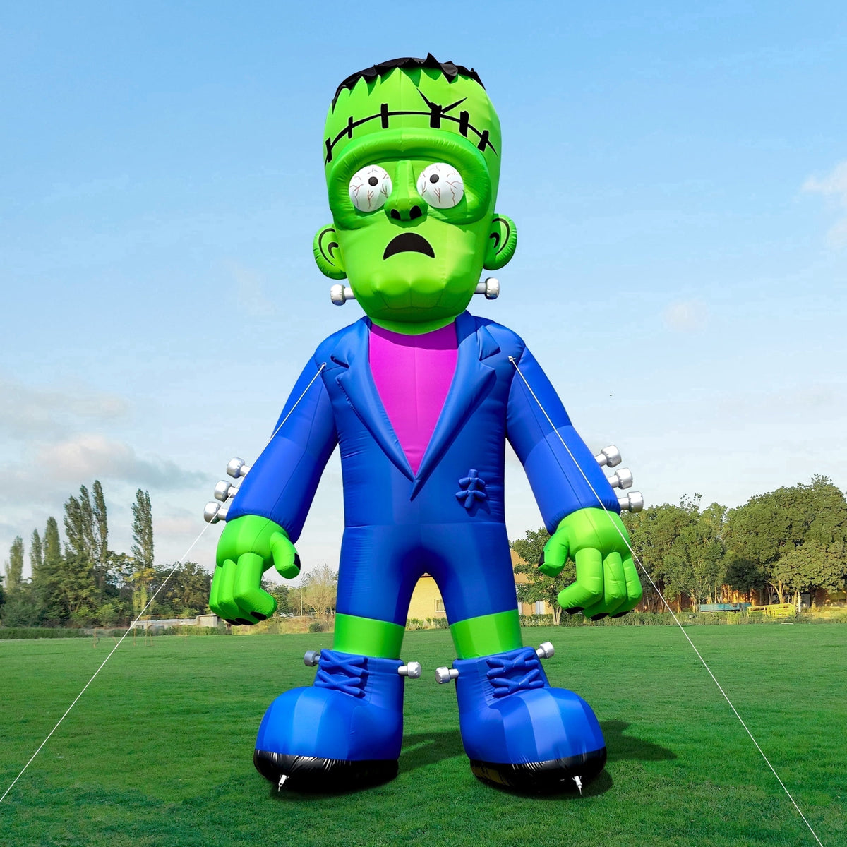 Wellcomer 20ft Giant Inflatable Frankenstein with Blower - Halloween Outdoor Decor