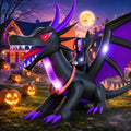 WonderStone Giant Halloween Inflatable Decorations with LED Lights, 7FT Blow-Up Dragon Outdoor Decor for Yard, Garden, Lawn, and Party