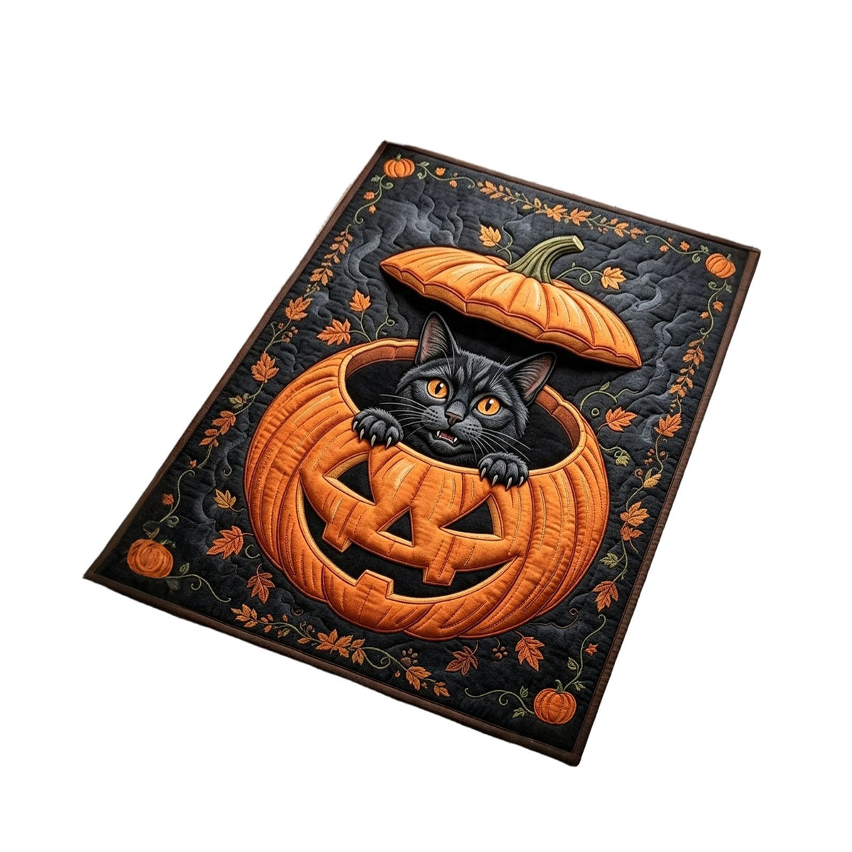 2Pcs Black Cat Doormat, Halloween Autumn Leaves Area Rug, Fall Decor Soft Non-Slip Accent Mat For Living Room, Bedroom, Entryway, Indoor Outdoor Welcome Mat 2026