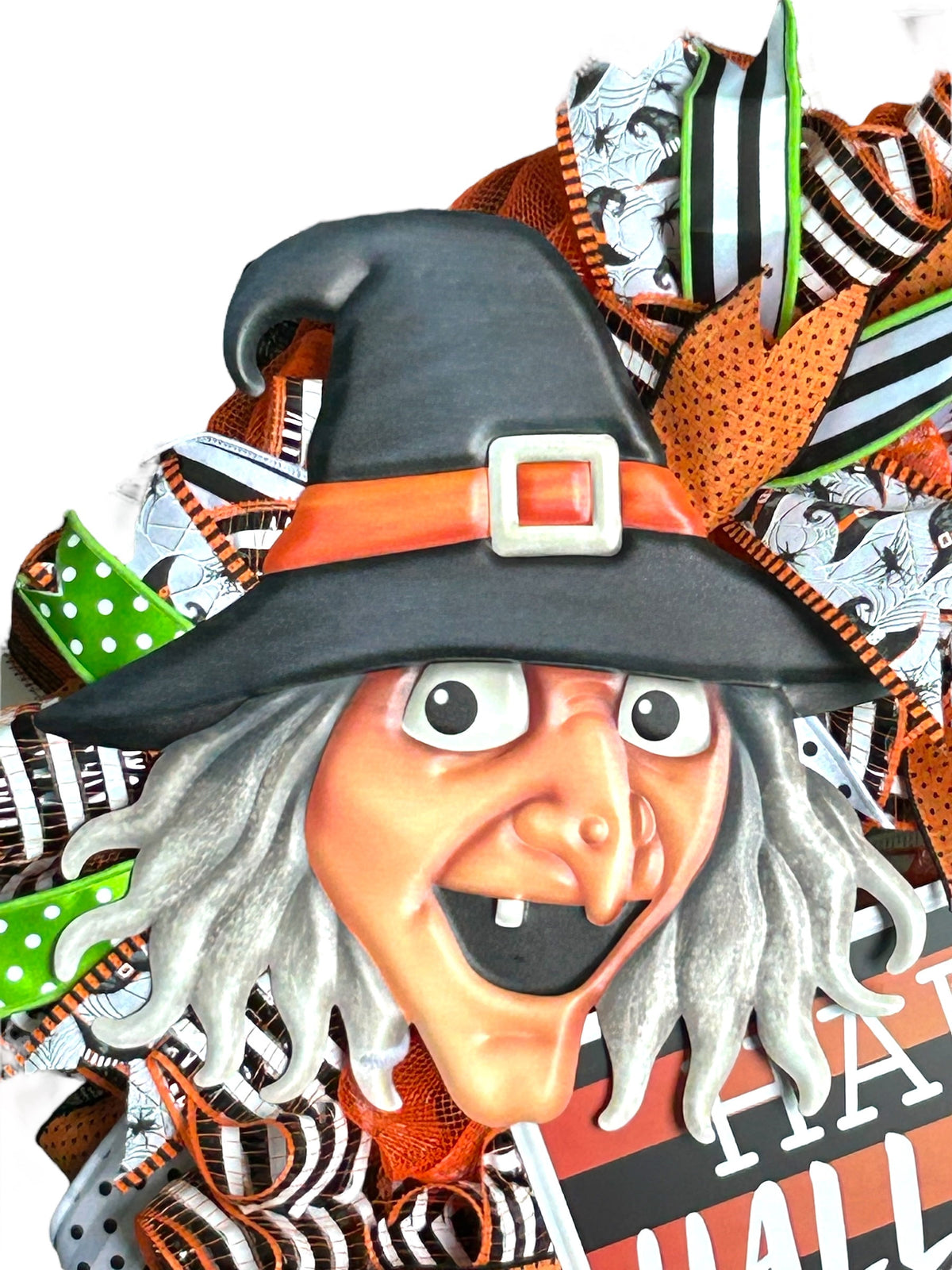 Happy Halloween Wreath, Witch Wreath, Halloween Decor