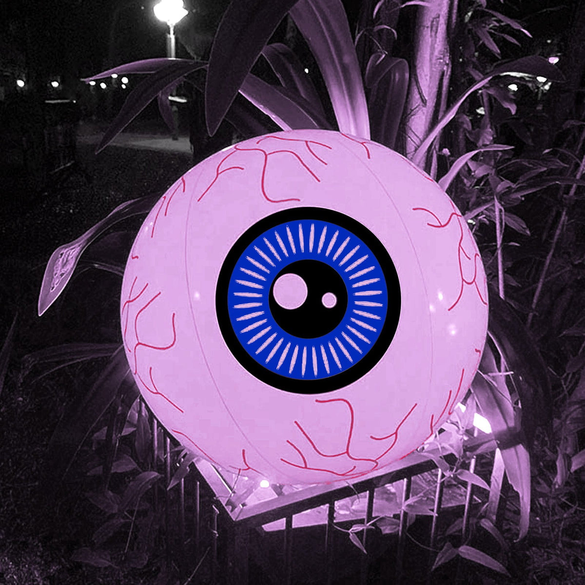 Halloween Decoration Outdoor, 16 Inch RGB LED Inflatable Eyeball Decor Waterproof Remote Control Gothic Spooky Light for Tabletop Porch and Yard Seasonal Displays