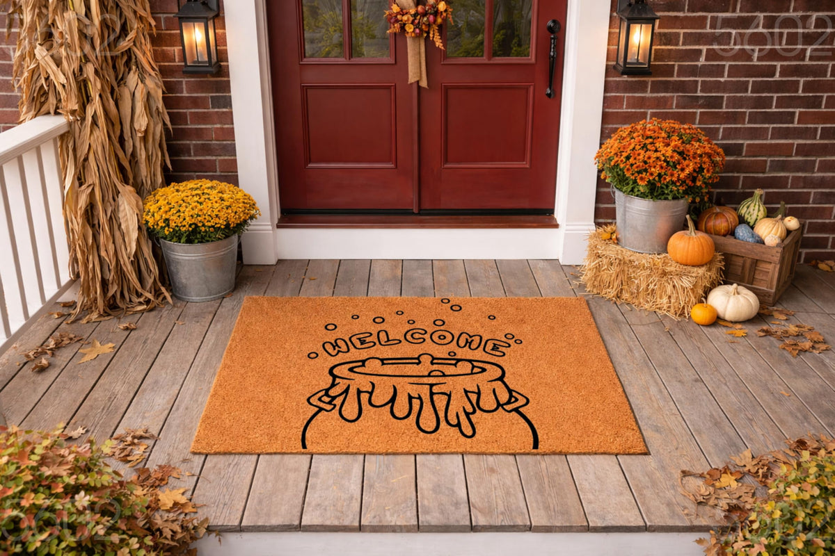 Halloween Doormat - Welcome Cauldron (36" x 60")