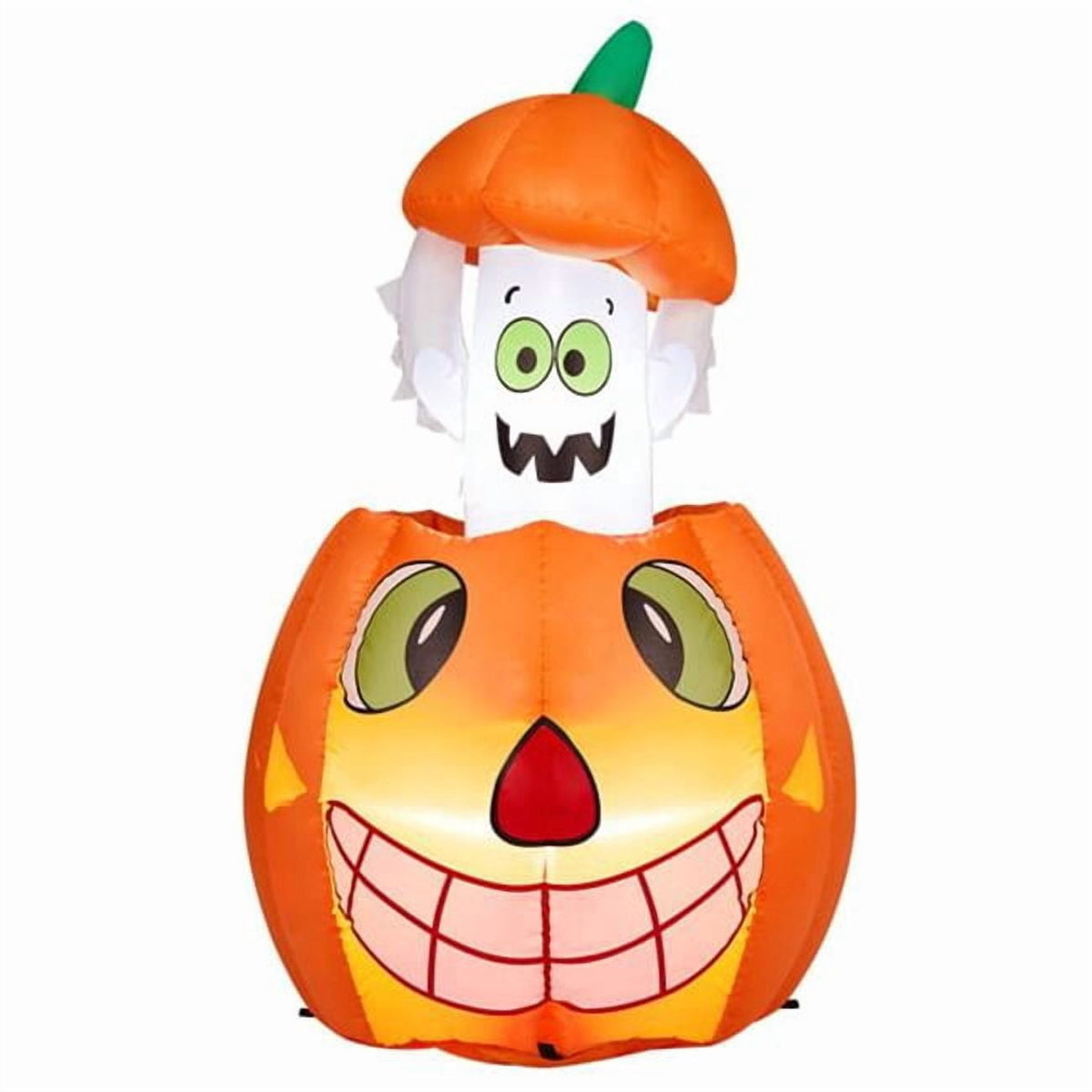 inQ Products D0102X31GFU 2.8 ft. Halloween Inflatables Animated Pumpkin Ghost, Outdoor Decorations Blow Up Yard Decor with Built-in LED
